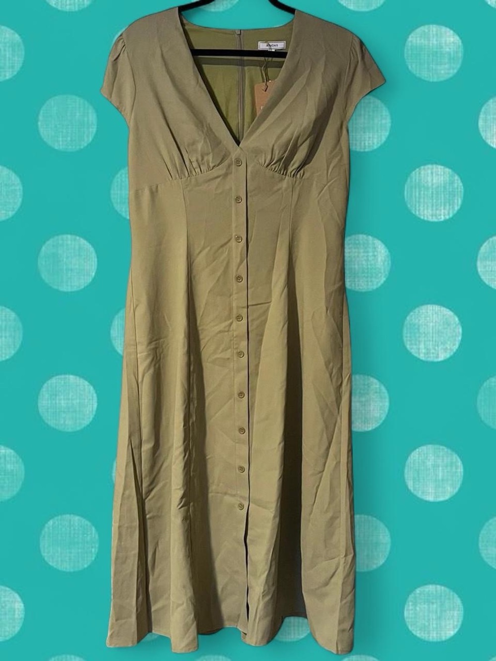 RIHOAS Olive Button-Down Dress